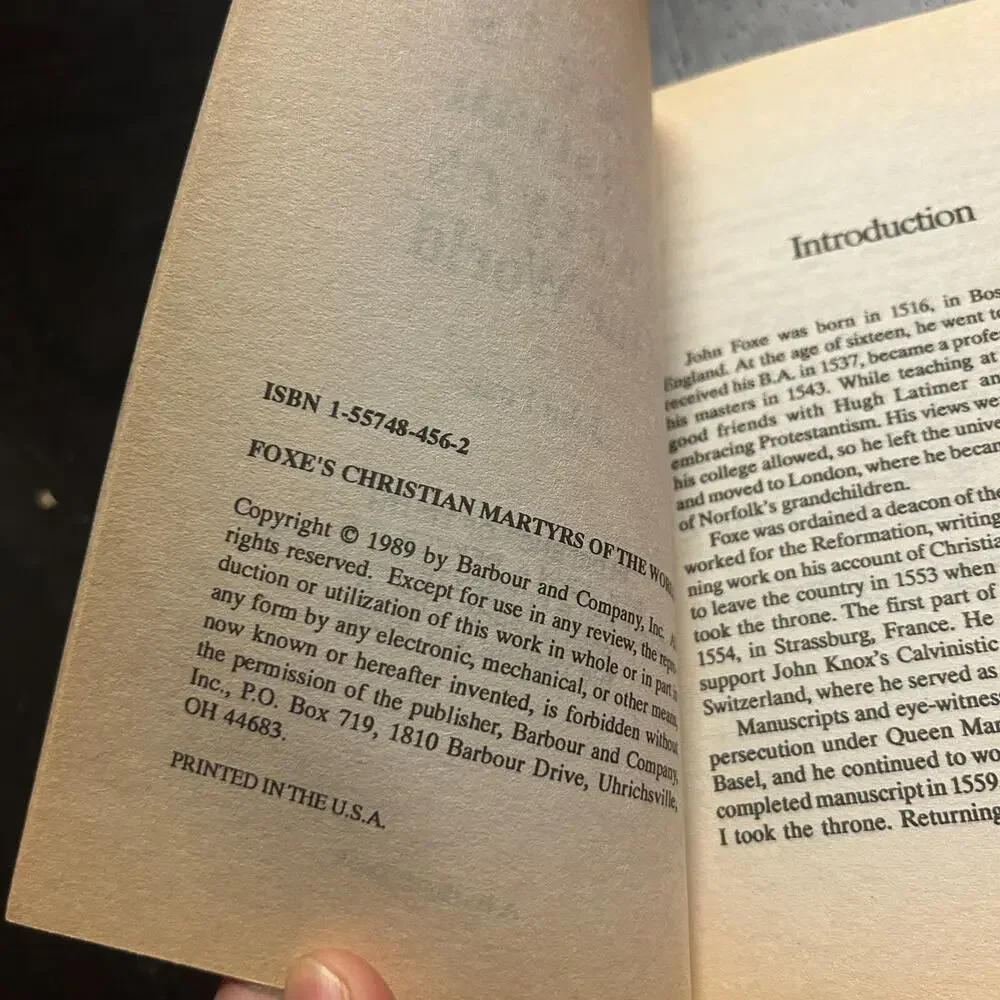 Foxe's Christian Martyrs of the World by John Foxe (1994, Mass Market)